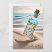 Bericht in een fles bruiloft kaart (Voorkant)