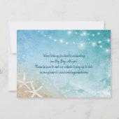 Bericht in een fles Foto Tropische Strand Bruiloft Save The Date (Achterkant)