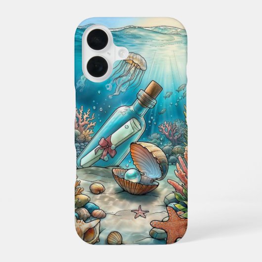 Bericht in een fles _ iPhone case 16 Hoesje (Achterkant)