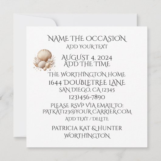 Bericht in een Fles Kaart (Achterkant)