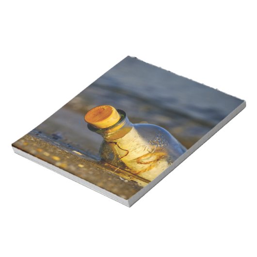 Bericht in een fles notitieblok (Linkerzijde)