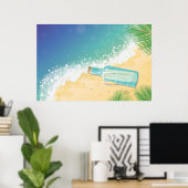 Bericht in een fles poster (Thuiskantoor)