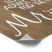 Bericht in een fles Trouwbord - Hout Poster (Hoek)