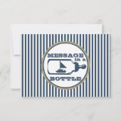 Bericht in een fles zeilboot baby shower (Achterkant)