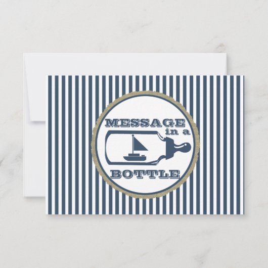 Bericht in een fles zeilboot baby shower (Achterkant)