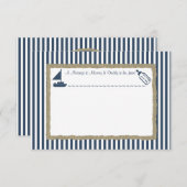 Bericht in een fles zeilboot baby shower (Voorkant / Achterkant)