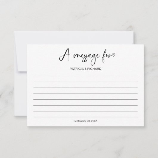 Bericht in een flesje Kaart bruiloft (Voorkant)