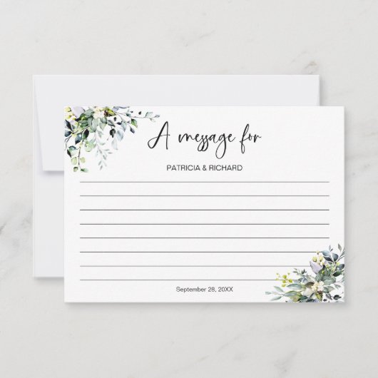 Bericht in een flesje Kaart bruiloft (Voorkant)
