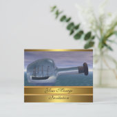 Bericht in een flesje, om het even welke Occasion  Kaart (Staand voorkant)