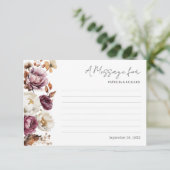 Bericht in een Kaart | Bourgondische herfstbruilof (Staand voorkant)