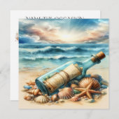 Bericht in een uitnodiging voor een fles (Voorkant / Achterkant)