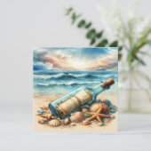 Bericht in een uitnodiging voor een fles (Staand voorkant)