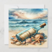 Bericht in een uitnodiging voor een fles (Voorkant)