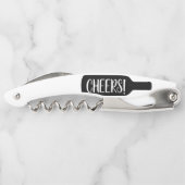 Bericht in een wijnfles custom monogram opvouwbaar kurkentrekker (Achterkant)