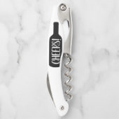 Bericht in een wijnfles custom monogram opvouwbaar kurkentrekker (Achterkant)