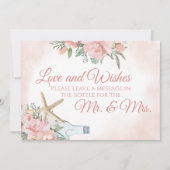 Bericht in fles bloemrijke strand kaart (Voorkant)