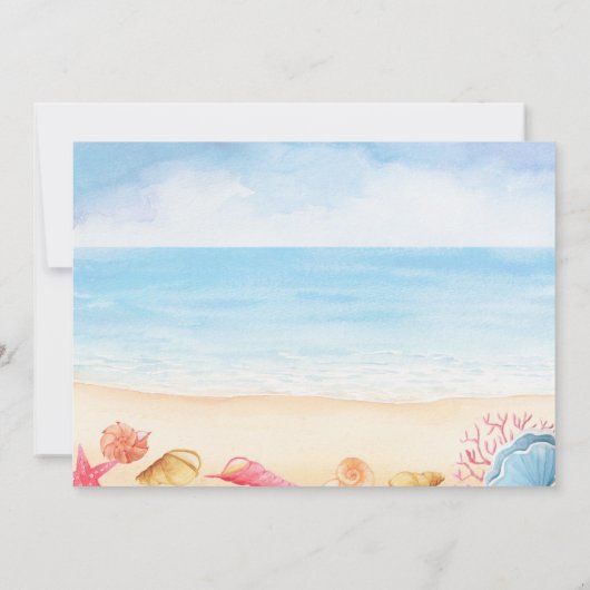 Bericht in fles strand bruiloft save the date (Achterkant)