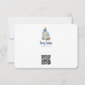 Bericht In Fles Zeilboot Verjaardag QR Code RSVP Kaartje (Achterkant)