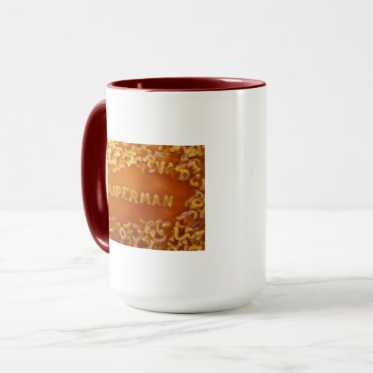 Bericht in mijn Soup Mug: Souperman Mok (Voorkant links)