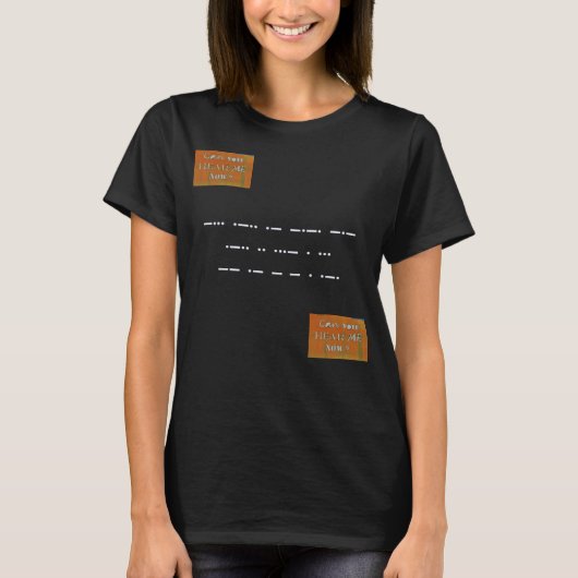 Bericht in Morse Code: Black Lives Matter. T-shirt (Voorkant)