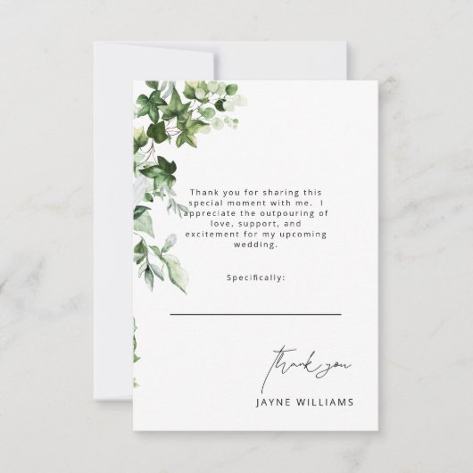 Bericht Ivy White Vrijgezellenfeest Bedankt (Voorkant)