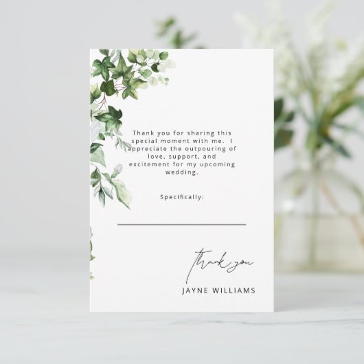 Bericht Ivy White Vrijgezellenfeest Bedankt (Staand voorkant)