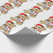 Bericht met kerstTeddy Bear Cadeaupapier (Hoek)
