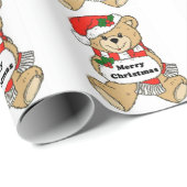 Bericht met kerstTeddy Bear Cadeaupapier (Rol Hoek)