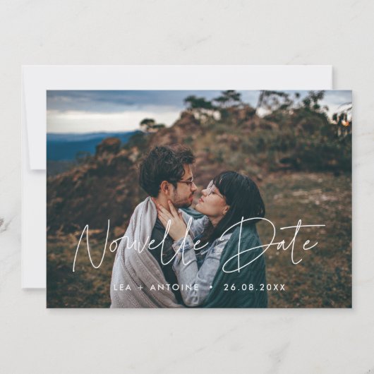 Bericht Nieuwe Mariage-datum uitgesteld Aankondiging (Voorkant)