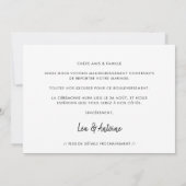 Bericht Nieuwe Mariage-datum uitgesteld Aankondiging (Achterkant)