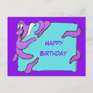 Bericht "Octopus Happy Birthday Briefkaart" Briefkaart