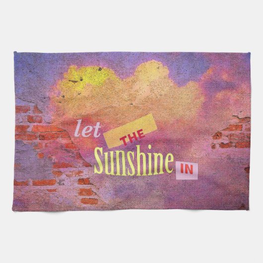Bericht op een muur theedoek (Horizontaal)