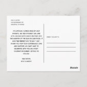 Bericht over berichten over getrouwde bruiloft briefkaart (Achterkant)