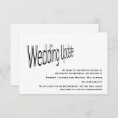 Bericht over bruiloftsannulering save the date (Voorkant / Achterkant)