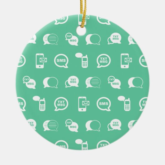 Bericht over de mobiele telefoon en e-mail met Bla Keramisch Ornament (Voorkant)