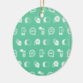 Bericht over de mobiele telefoon en e-mail met Bla Keramisch Ornament (Links)