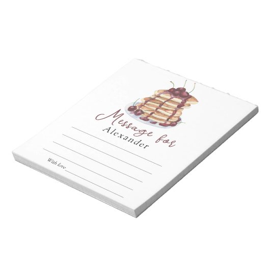 Bericht over de tijdcapsule van de pannenkoeken notitieblok (Linkerzijde)