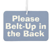 Bericht over de veiligheidsgordel. Belt u in de ac Luchtverfrisser (Achterkant)