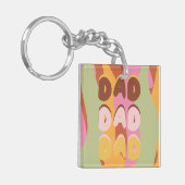 Bericht over moderne vaders dag Retro Pattern Sleutelhanger (Voorkant Links)