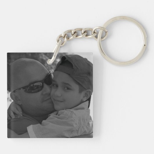 Bericht over moderne vaders dag Retro Pattern Sleutelhanger (Achterkant)