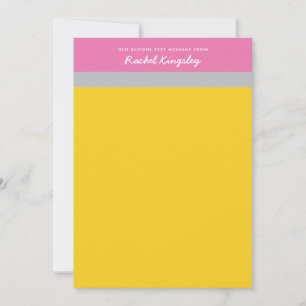 Bericht over oude schooltekst bij Potcil Notecard Notitiekaartje