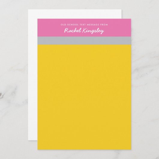 Bericht over oude schooltekst bij Potcil Notecard Notitiekaartje (Voorkant / Achterkant)