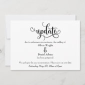 Bericht over uitgestelde bruiloft bijwerken kaart (Voorkant)