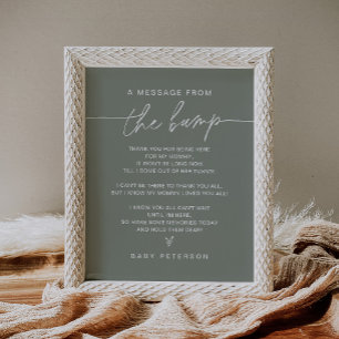 Bericht Sage vanaf het Baby shower Bump Poster