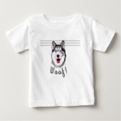 Bericht Siberian Husky Baby T-Shirt personaliseren (Voorkant)