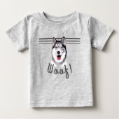 Bericht Siberian Husky Baby T-Shirt personaliseren (Voorkant)