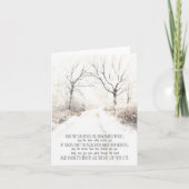 Bericht, sneeuw met hond bedankkaart (Voorkant)