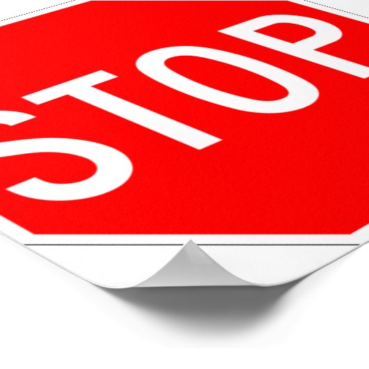 Bericht stoppen poster (Hoek)