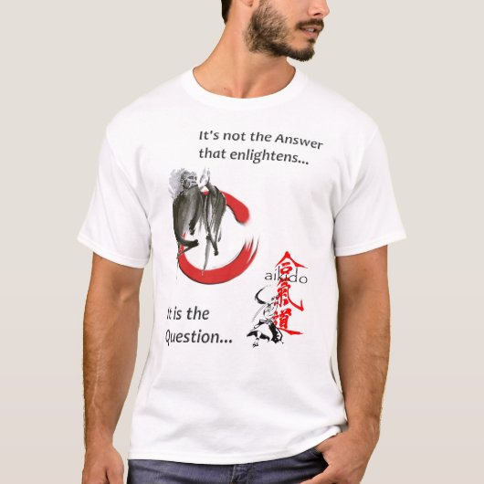 Bericht T-Shirt van Master Ueshiba's Aikido (Voorkant)