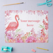 bericht toevoegen roze flamingo strandfeest tissue tissuepapier (Craft)